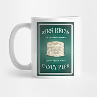 Vintage Style Poster for the Pie Lover Mrs Bee's Fancy Pies Mug